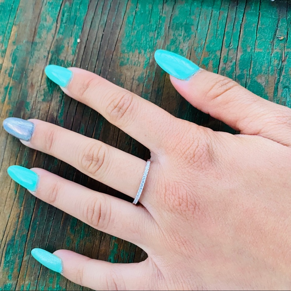 925 Sterling Silver Simple Ring - image 1